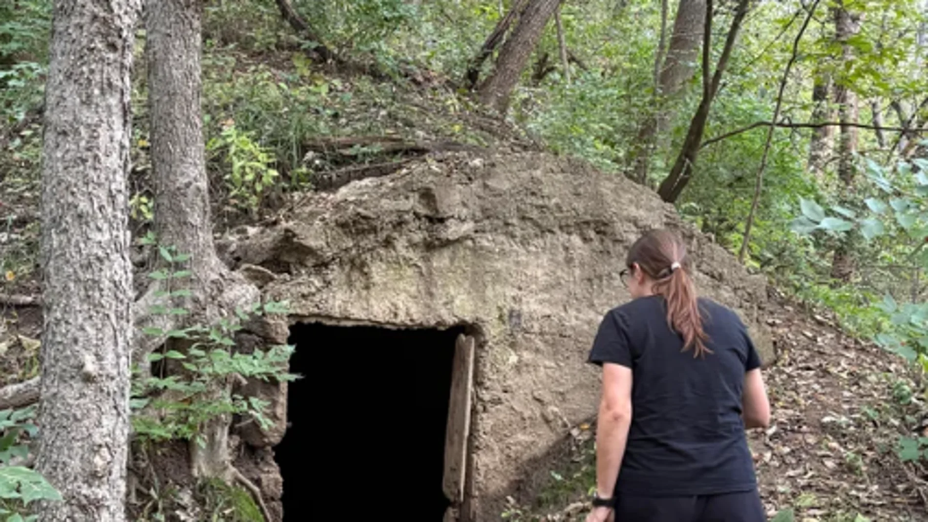 Una caminata por Iowa en EE UU termina con el hallazgo de una extraña cabaña enterrada en el bosque