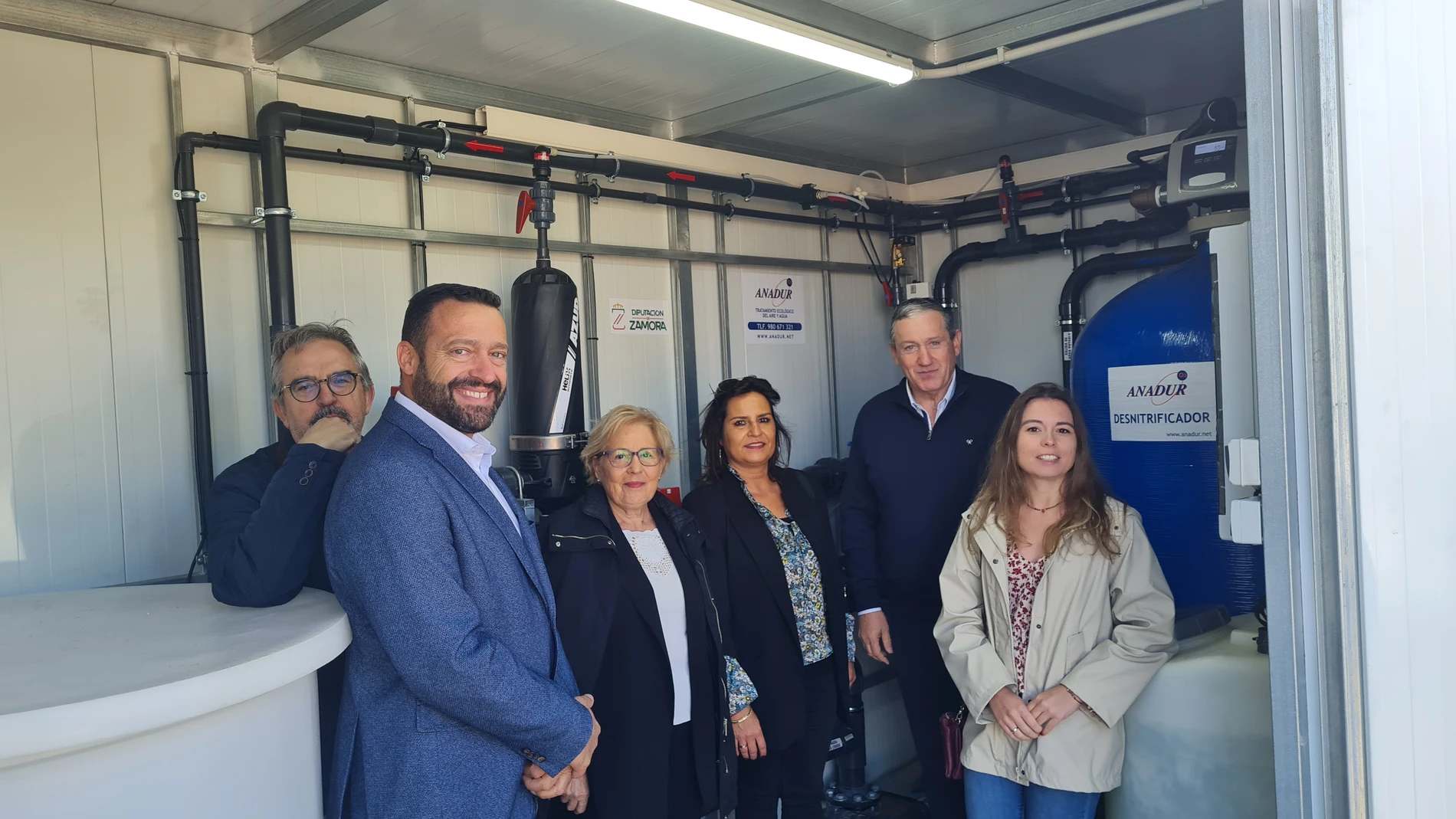 Javier Faúndez, presidente de la Diputación de Zamora, visita la ETAP de San Miguel de la Ribera