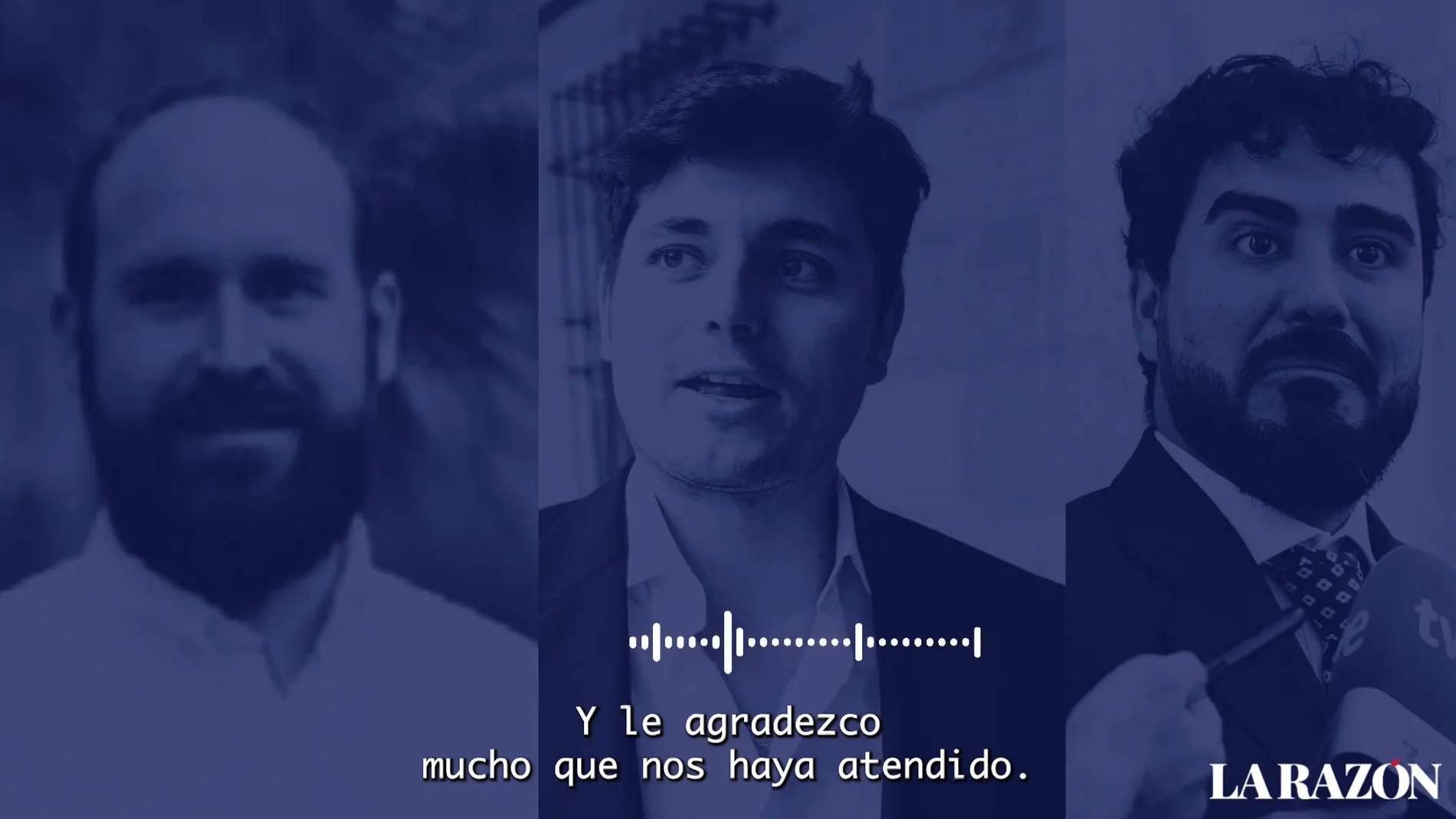 Vito Quiles y Alvise con un concejal del Ayuntamiento de Alfafar