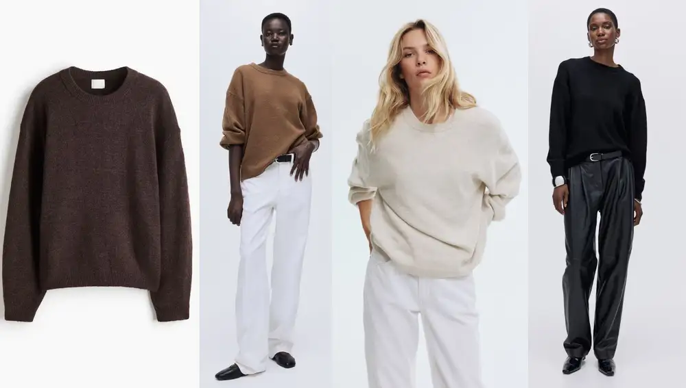 Versiones en marrón chocolate, beige, negro y camel (17,99 €), los básicos de punto de H&M que van con todo.