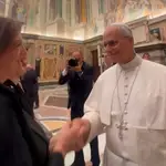 La presidenta de la UCAM ha mantenido este viernes un encuentro con el Papa León XIV