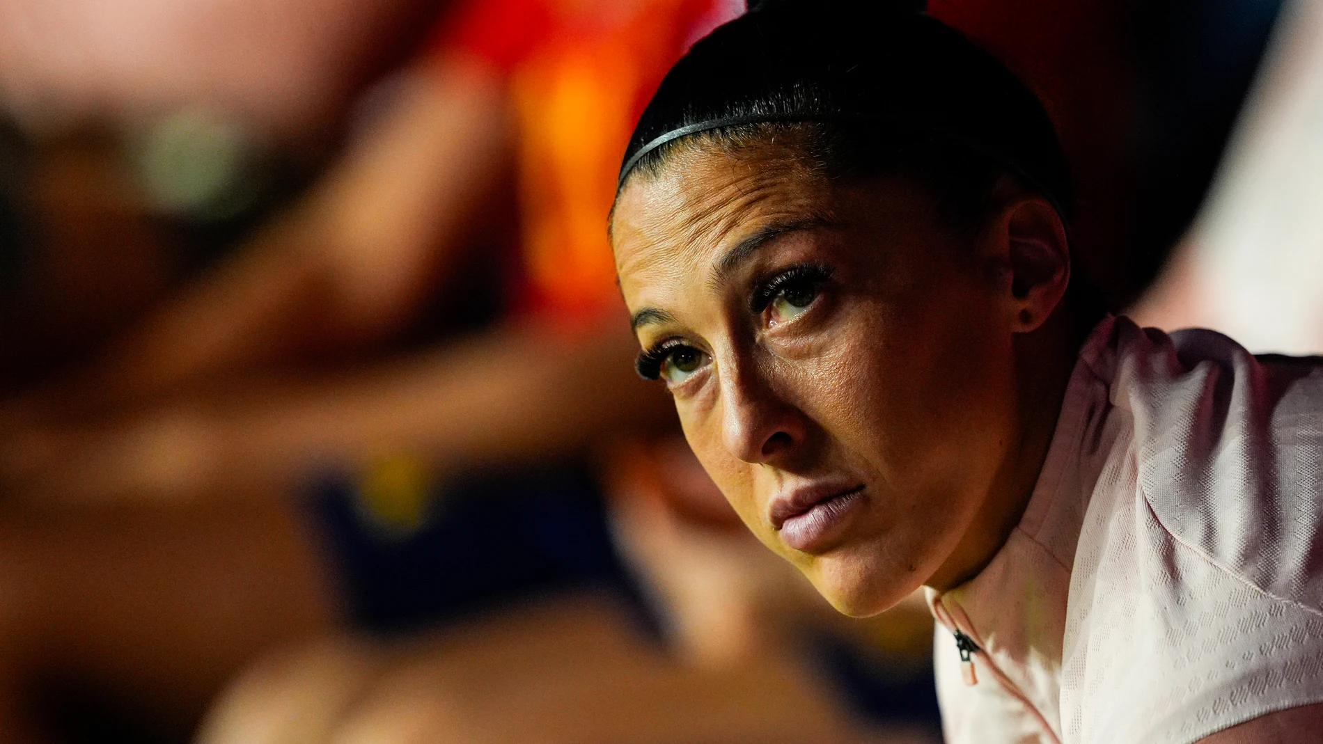 Jenni Hermoso of Spain looks on during the UEFA Women's Nations League 2025 Semi-Final first leg match between Spain and Sweden at La Rosaleda Stadium on October 24, 2025 in Malaga, Spain AFP7 24/10/2025 ONLY FOR USE IN SPAIN