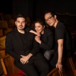 De izquierda a derecha: Maximiliano Legnani, Andrea Stefanoni y Aaron Lee, el pasado 24 de octubre en el Espacio Mistral.