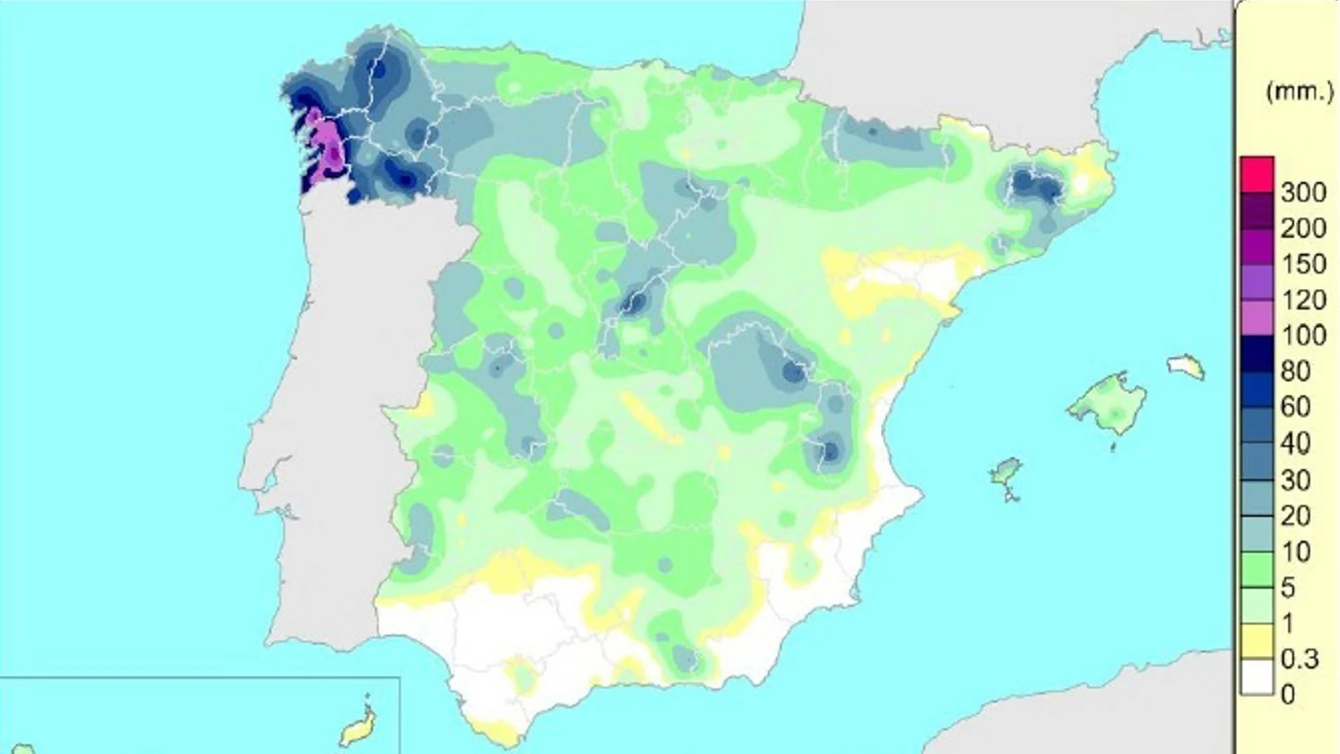 España registra 19 l/m2 de lluvias acumuladas desde el 1 de octubre, un 62% menos que lo habitual