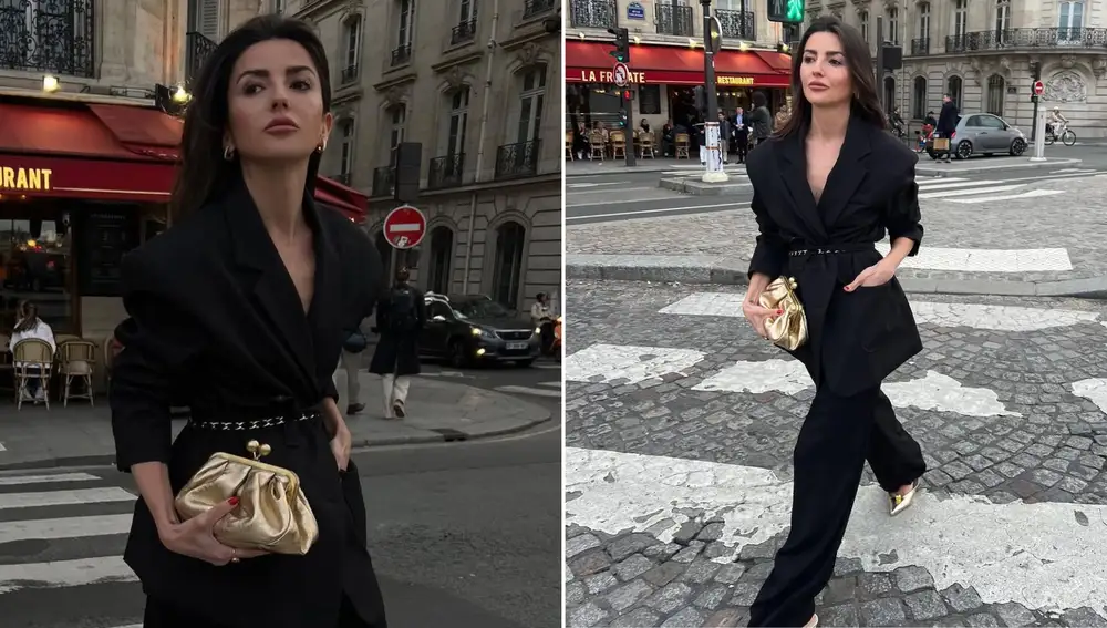 El escote en V, especialmente en trajes estructurados, alarga el cuello y aporta un aire más estilizado a cualquier look.