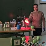 Mario Carrasco, durante una clase en el IES San Fulgencio de Écija