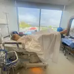 Una parturienta en el hospital de simulación