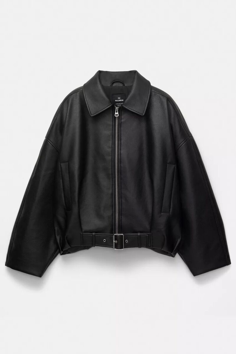 Chaqueta de efecto cuero.