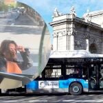 Una señora detiene el tráfico después de que un autobús de la EMT no la dejara subir en mitad de la ruta
