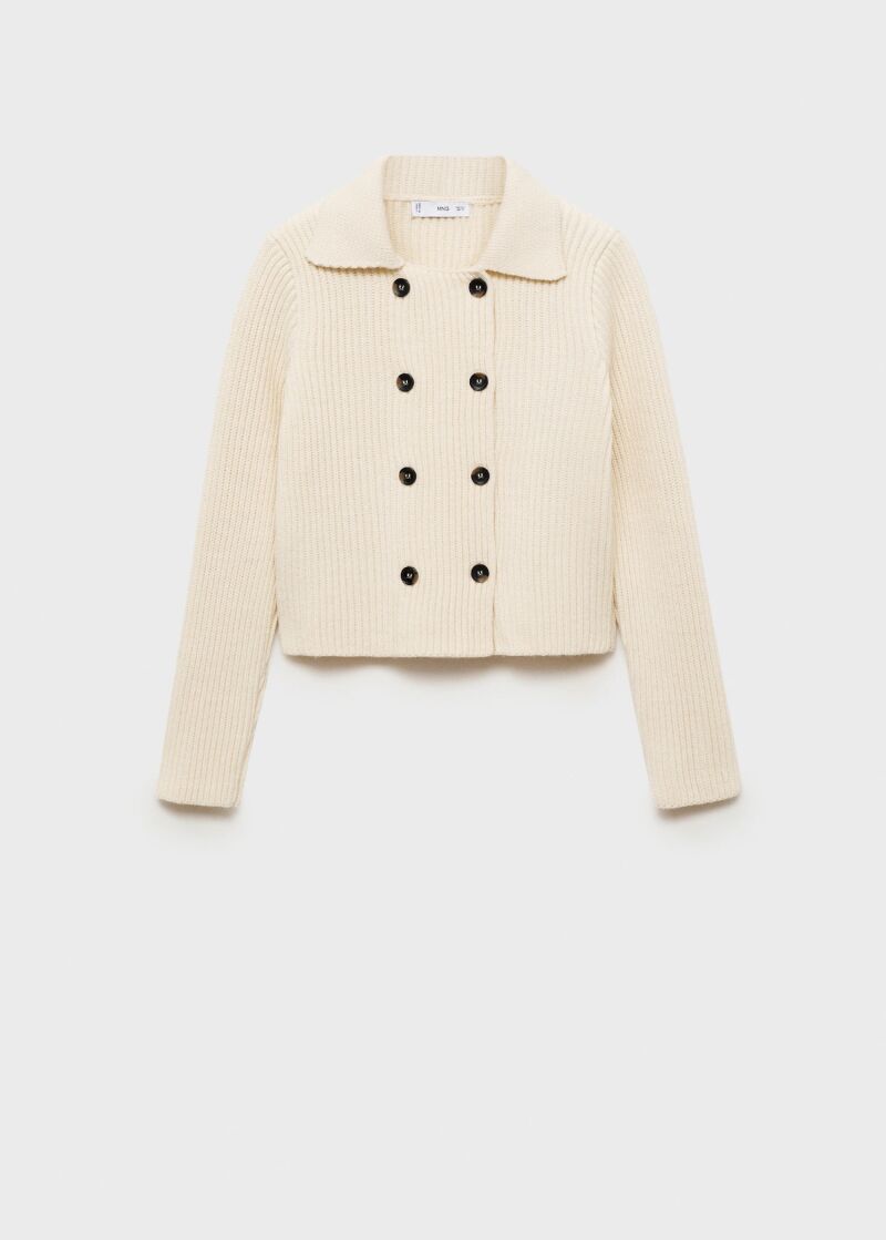 Cárdigan de doble botonadura.