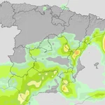 Probabilidad de lluvias de más de 10 litros por metro cuadrado