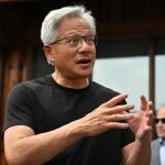 Jensen Huang, CEO de NVIDIA, durante una charla