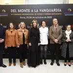 Mar Sancho, Yolanda de Gregorio y Ángel González Pieras, enla inauguración de Soria Gastronómica