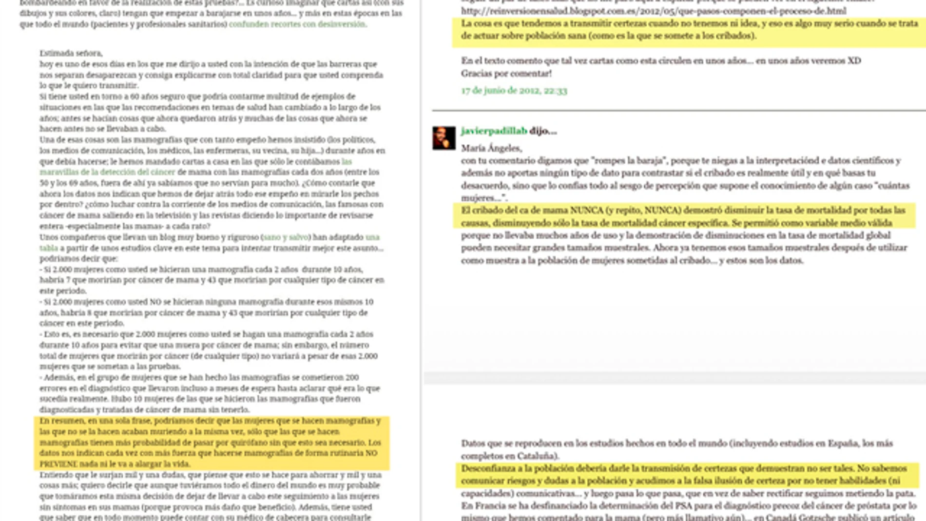 SANIDAD Textos del blog de 2012 del actual secretario de Estado de Sanidad, Javier Padilla