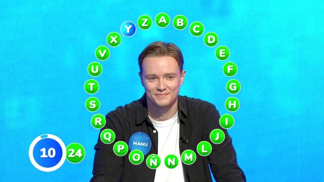 Manu se queda, por sexta vez, a una palabra de llevarse el bote de 'Pasapalabra'  Manu se queda, por sexta vez, a una palabra de llevarse el bote de 'Pasapalabra'