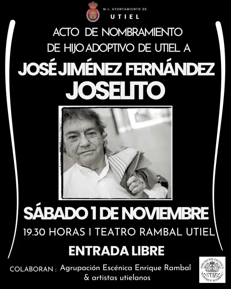 Valencia.- Utiel celebrará el 1 de noviembre el acto oficial de nombramiento de hijo adoptivo a Joselito