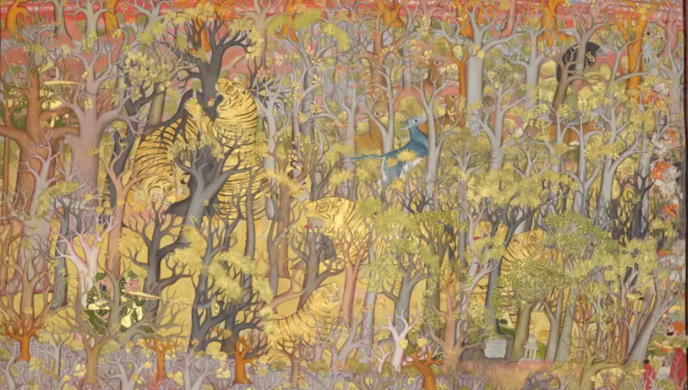 Esta pieza de caza del tigre, que data de 1781 y está firmada por el jeque Taju, se estima entre 200.000 y 300.000 libras esterlinas