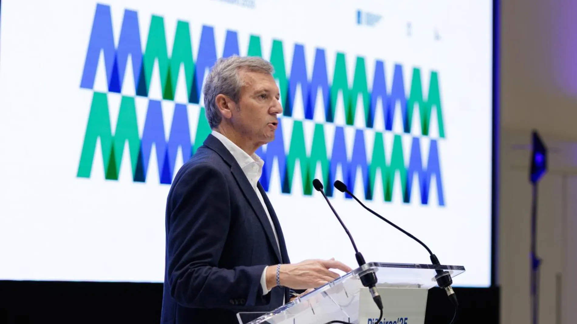 Alfonso Rueda durante el acto de hoy.