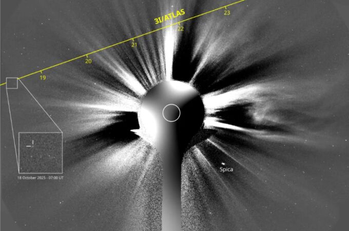 3I/ATLAS a su paso detrás del Sol 3I/ATLAS a su paso detrás del Sol