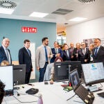 El presidente Alfonso Fern&aacute;ndez Ma&ntilde;ueco visita las instalaciones de la nueva sede de la ONCE Castilla y Le&oacute;n, junto a Carlos Poll&aacute;n, Isabel Blanco, Jes&uacute;s Julio Carnero, Miguel Carballeda, &Aacute;ngel S&aacute;nchez e Ismael Blanco, entre otras autoridades
