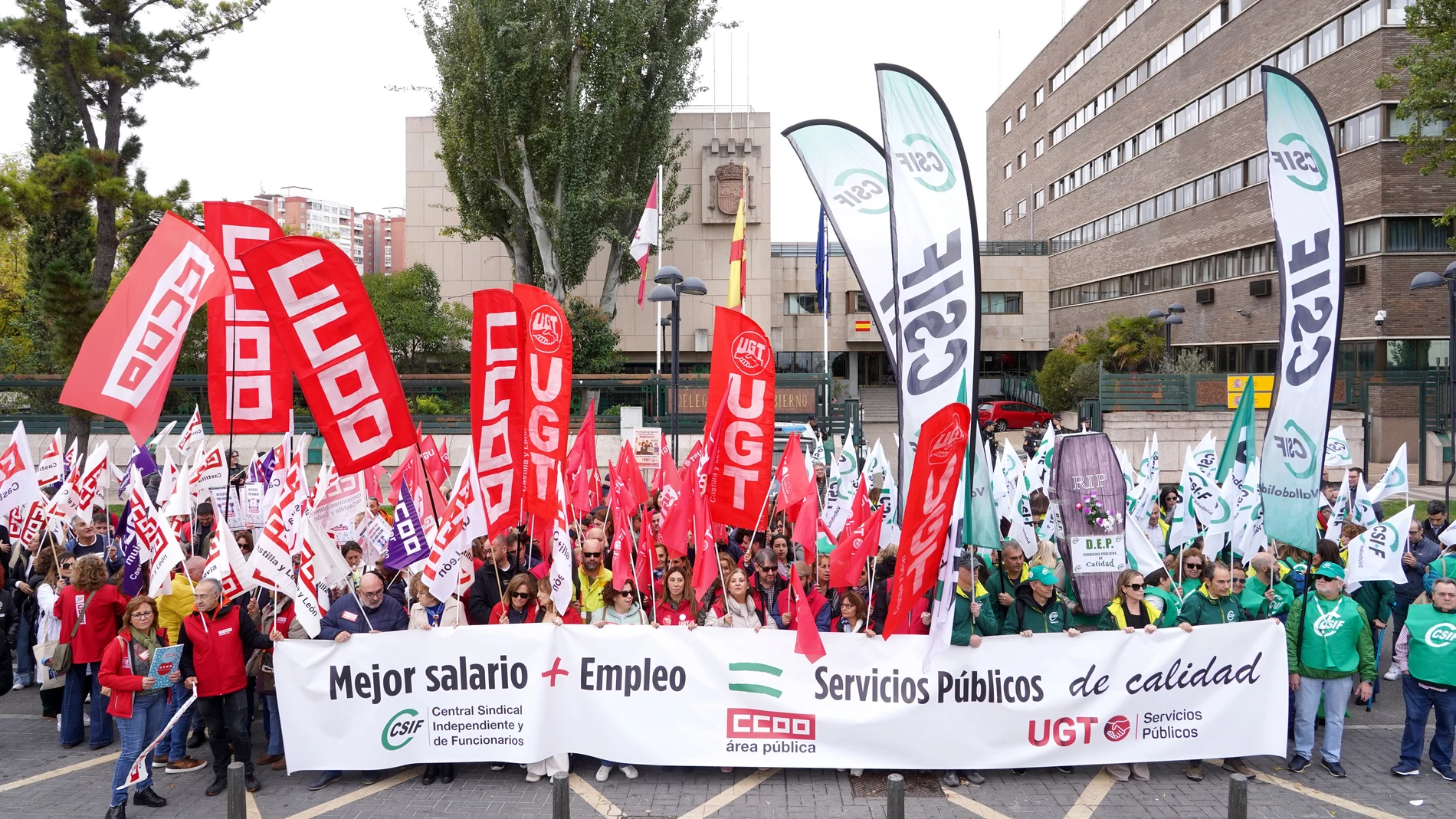 Protestas por las calles de Valladolid