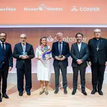Foto de familia de la gala solidaria Banco Santander