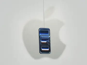 Apple FILE - The iPhone 17 Pro is displayed during an announcement of new products at Apple Park on Tuesday, Sept. 9, 2025, in Cupertino, Calif. (AP Photo/Godofredo A. Vásquez, File)