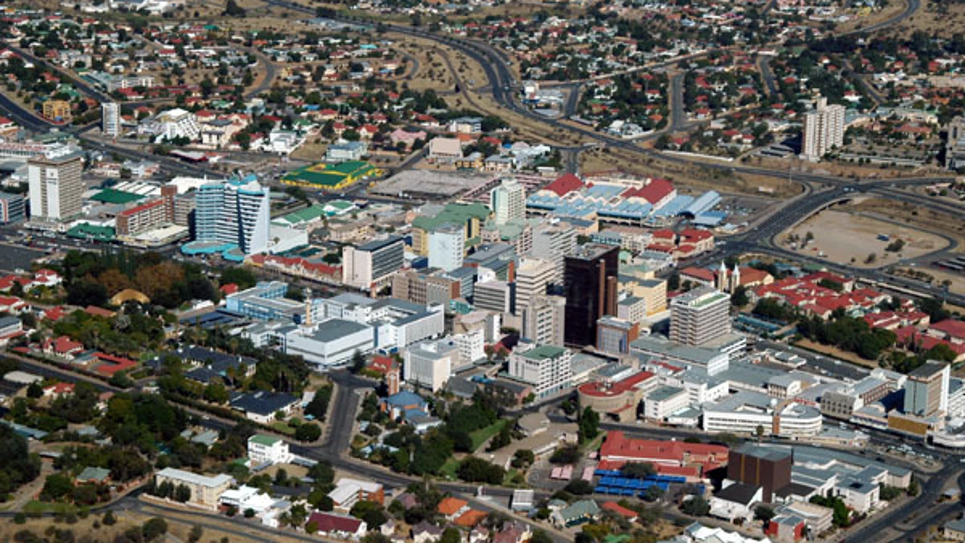 Centro financiero de Windhoek.