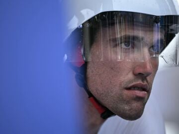 Oier Lazkano, en una contrarreloj