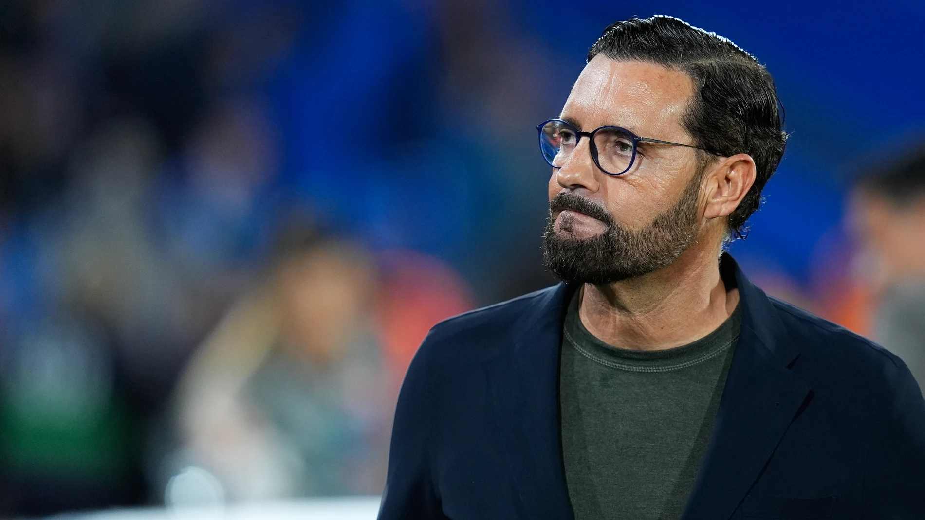 Jose Bordalas, head coach of Getafe CF, looks on during the Spanish League, LaLiga EA Sports, football match played between Getafe CF and Girona FC at Coliseum de Getafe stadium on October 31, 2025, in Getafe, Spain. AFP7 31/10/2025 ONLY FOR USE IN SPAIN
