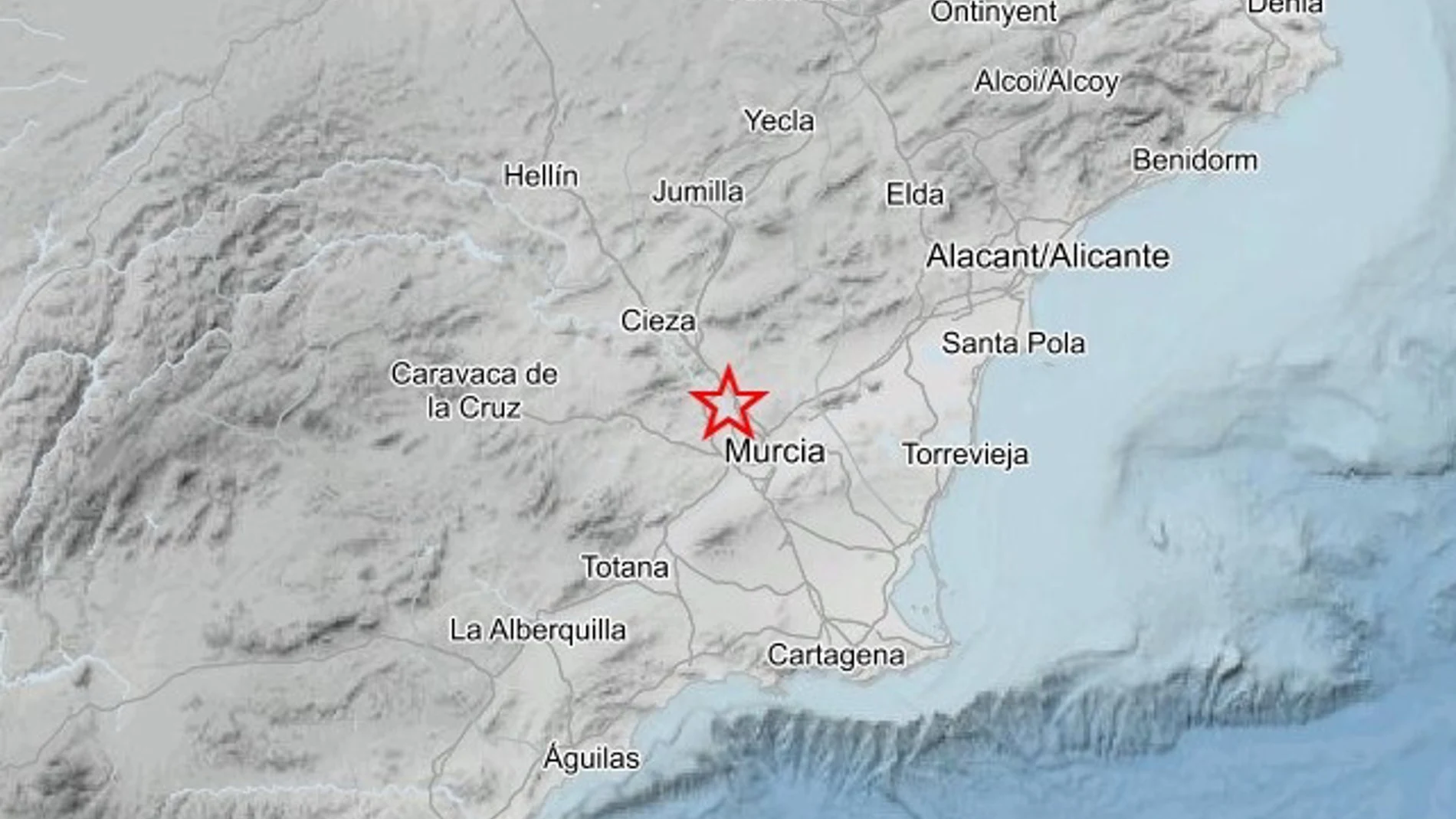 Sucesos.- Registrados dos terremotos de 2,7 y 1,7 grados de magnitud en Lorquí (Murcia)