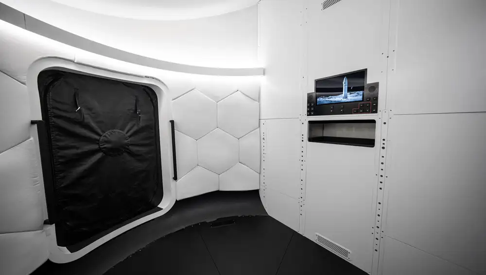 Espacio habitable en una de las esclusas.