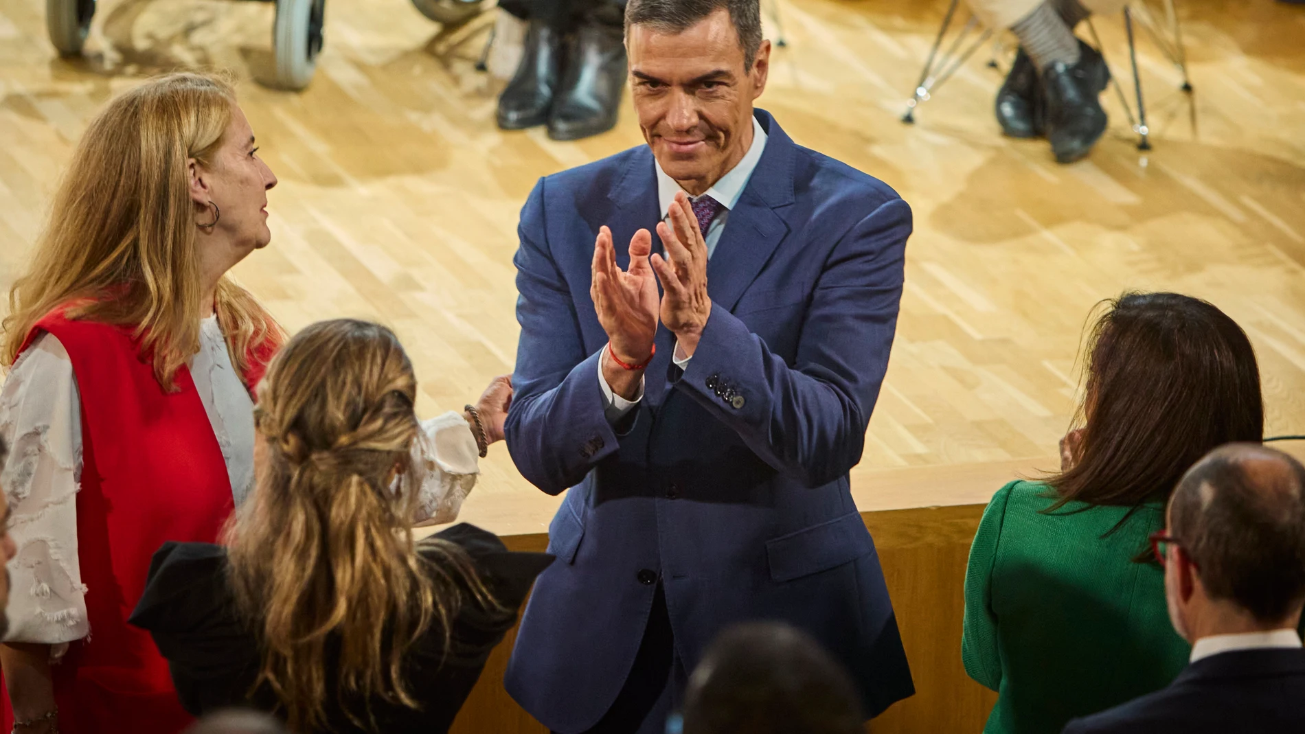 El Presidente del Gobierno, Pedro Sánchez, preside el acto por el 'Día de Recuerdo y Homenaje a todas las víctimas del golpe militar, la Guerra y la Dictadura', en el Auditorio Nacional de Música, en Madrid. © Alberto R. Roldán / Diario La Razón. 31 10 2025