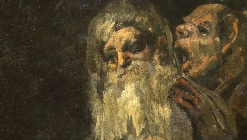 Dos viejos, de Goya