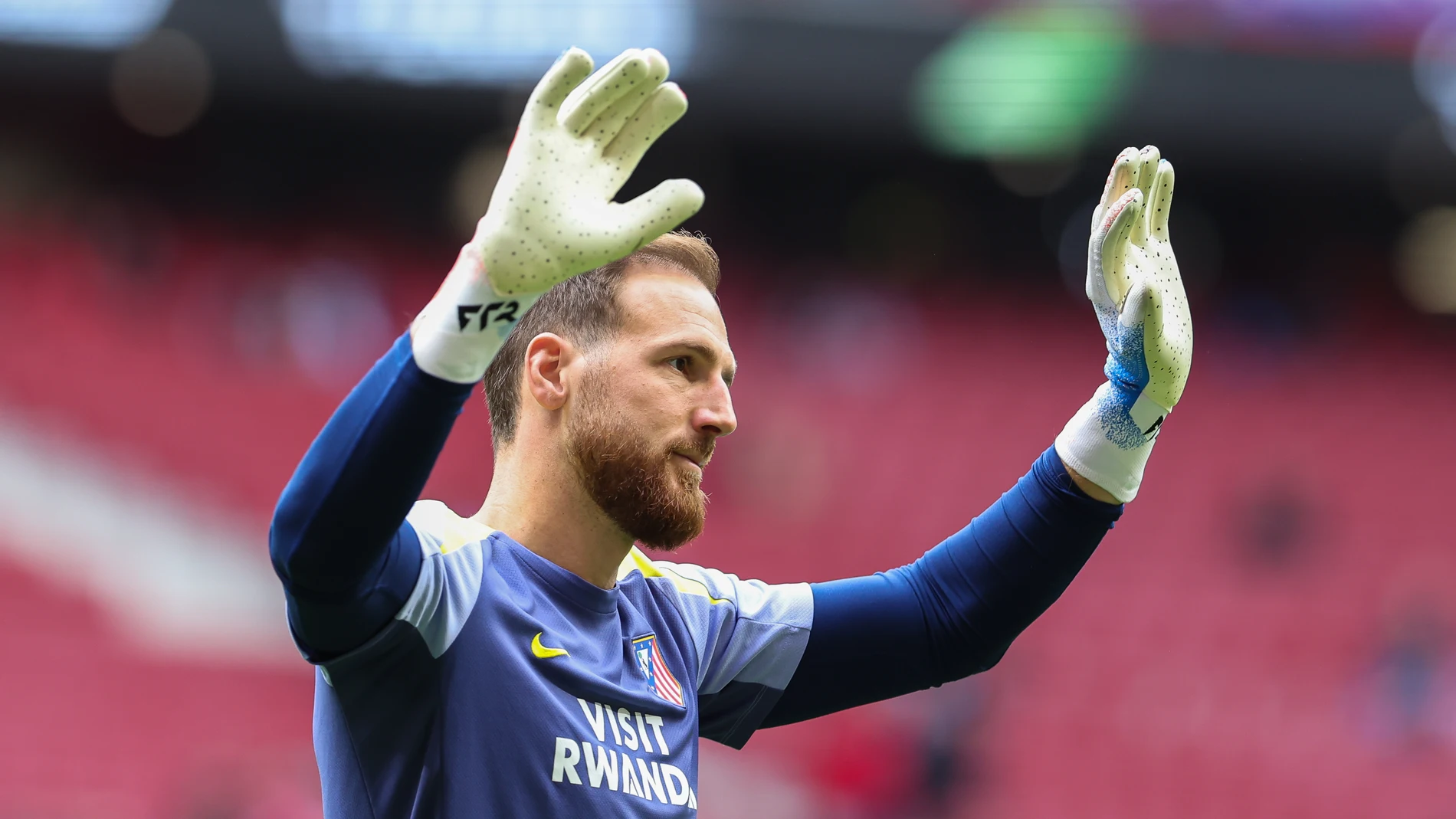 Jan Oblak of Atletico de Madrid warms up during the Spanish League, LaLiga EA Sports, football match played between Atletico de Madrid and Sevilla CF at Riyadh Air Metropolitano stadium on November 01, 2025, in Madrid, Spain. AFP7 01/11/2025 ONLY FOR USE IN SPAIN