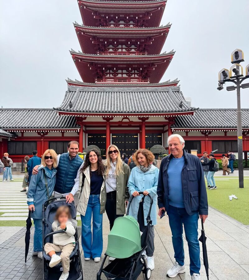 Xisca Perelló y Rafa Nadal en su viaje a Japón.