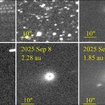 Cambios en la cola de 3I/ATLAS cambia a lo largo de cuatro meses. 