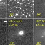 Cambios en la cola de 3I/ATLAS cambia a lo largo de cuatro meses.