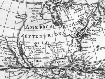 Mapa del estrecho de Anián (futuro paso de Bering) del siglo XVII Mapa del estrecho de Anián (futuro paso de Bering) del siglo XVII