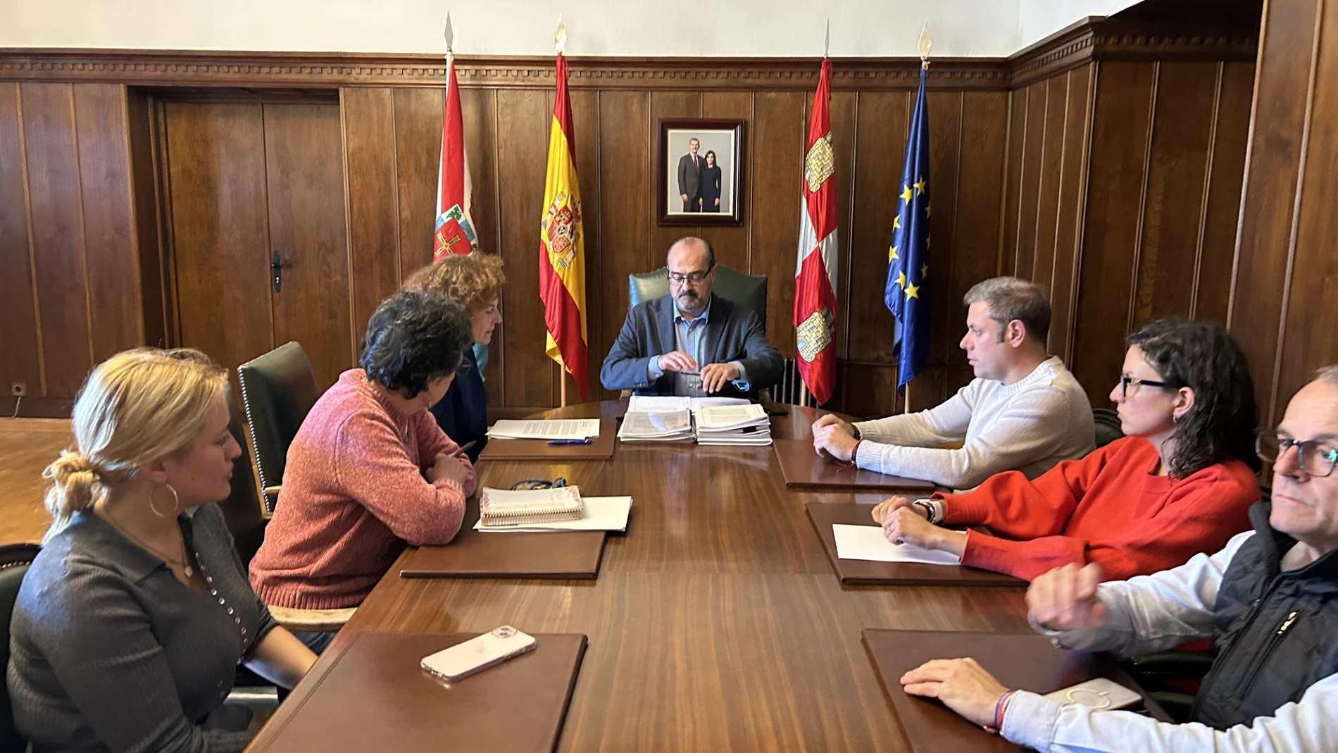 Junta de Gobierno del Ayuntamiento de Ponferrada, presidida por el alcalde Marco Morala