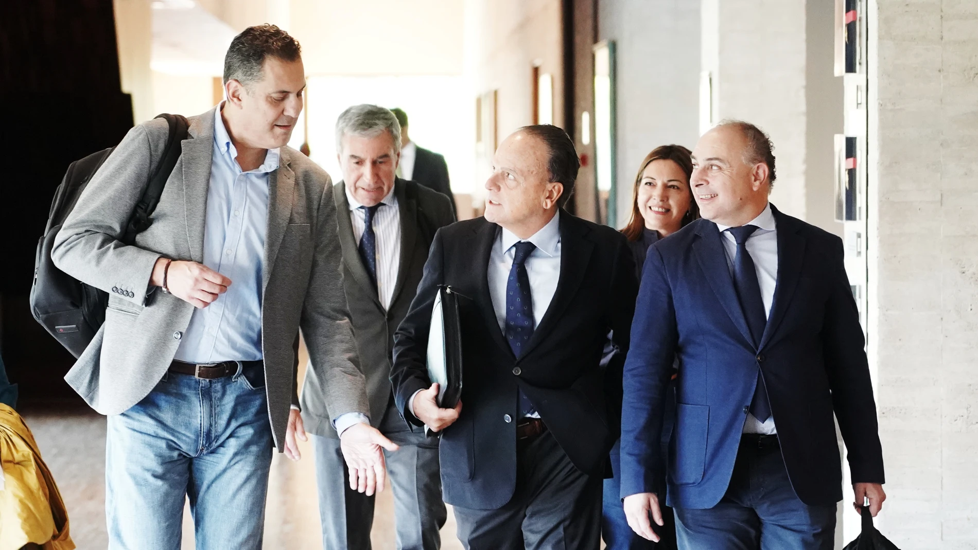 Mario Amilivia a su llegada a las Cortes de Castilla y León