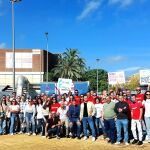 Concentración de la plantilla del IMD, en foto de archivo