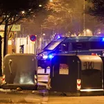 Imagen de uno d elos disturbios en Salt causados por un desahucio