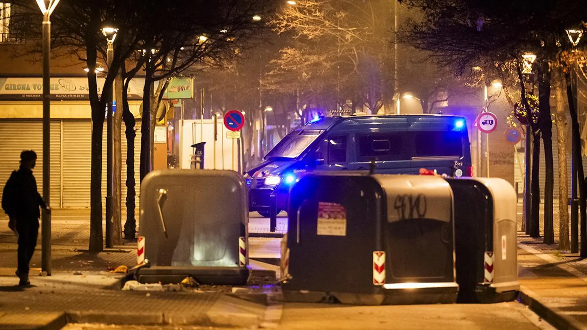 Imagen de uno d elos disturbios en Salt causados por un desahucio