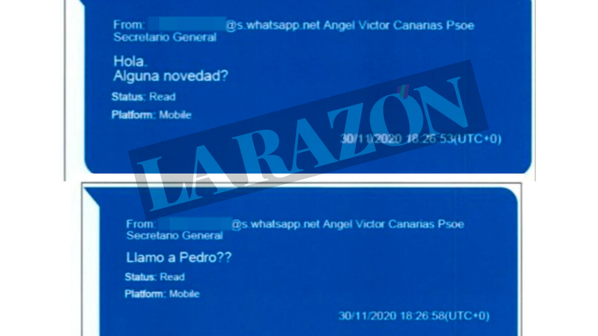 Mensaje de Torres sobre Äbalos