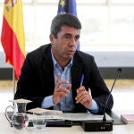 El president de la Generalitat en funciones, Carlos Mazón, preside la reunión plenaria de su ejecutivo