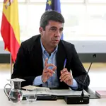 El president de la Generalitat en funciones, Carlos Mazón, preside la reunión plenaria de su ejecutivo