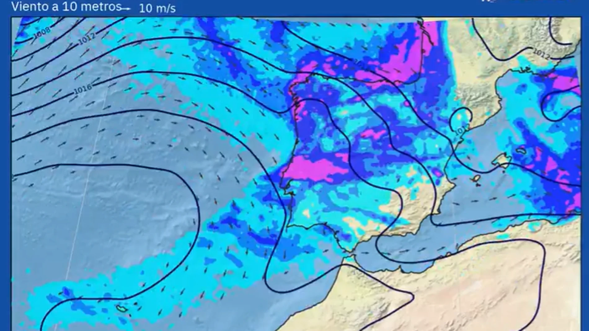 Un frente frío con lluvias barrerá la península de oeste a este