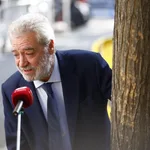 Miguel Ángel Rodríguez, jefe de Gabinete de la presidenta de la Comunidad de Madrid, Isabel Díaz Ayuso, a su llegada este lunes al Tribunal Supremo, donde prosigue el juicio al fiscal general del Estado, Álvaro García Ortiz.