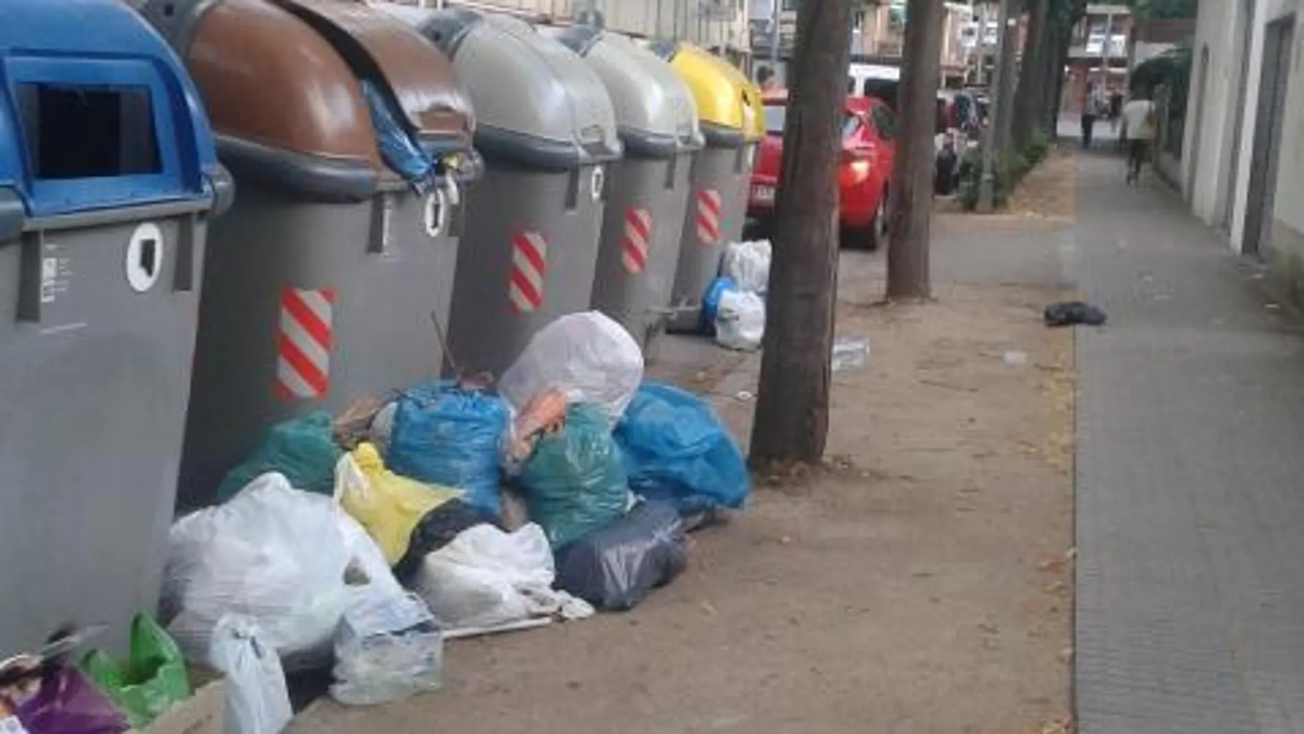Suciedad en las calles de la capital gerundense